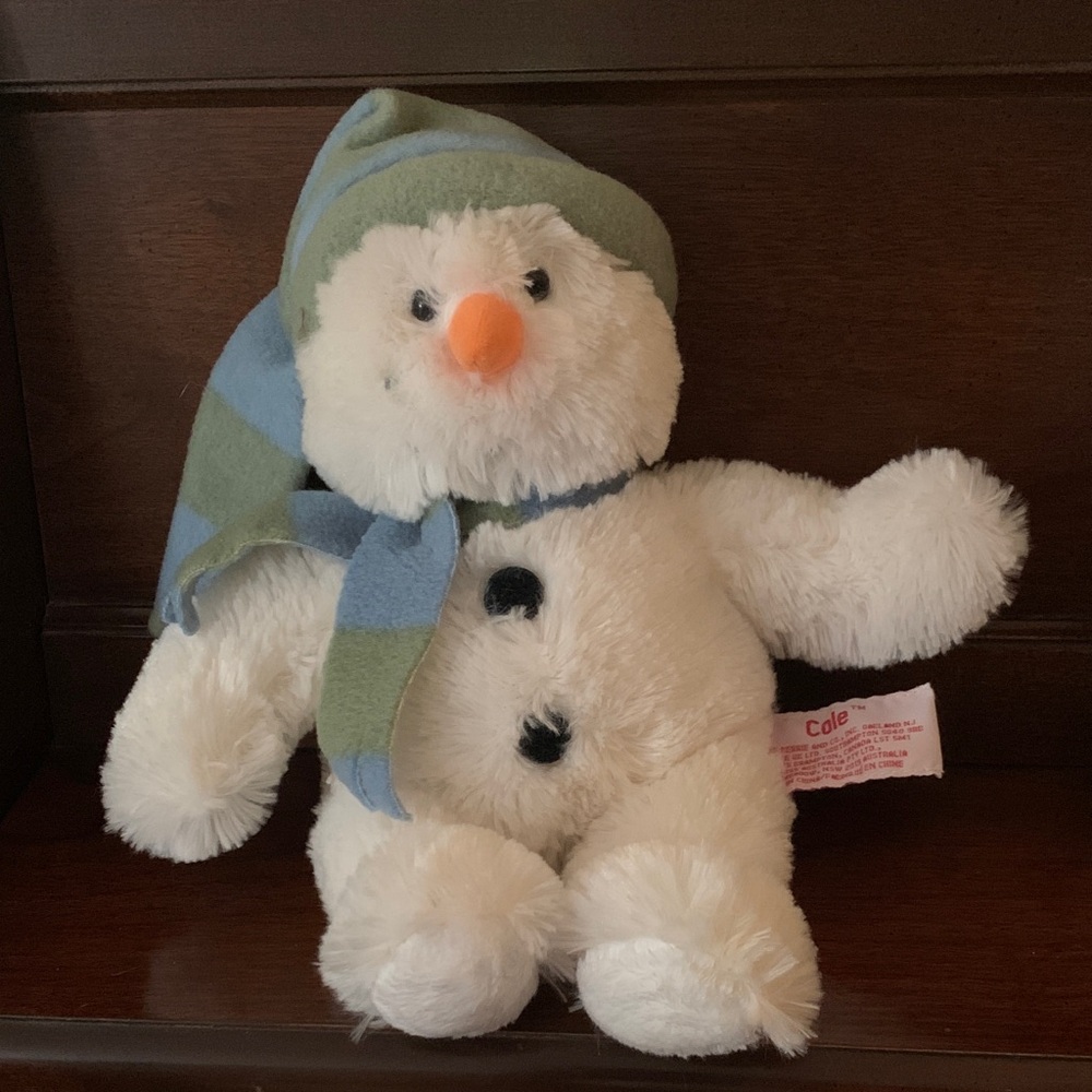 Vintage Russ Cole Bertie Snowman Plush 10”